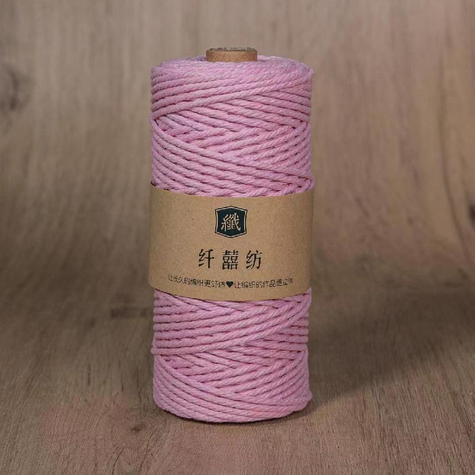 3Mm100M Colored Cotton Rope Thread Handmade Diy Bundled Woven Bag Wound Decorative Thread Tapestry Accessories Material