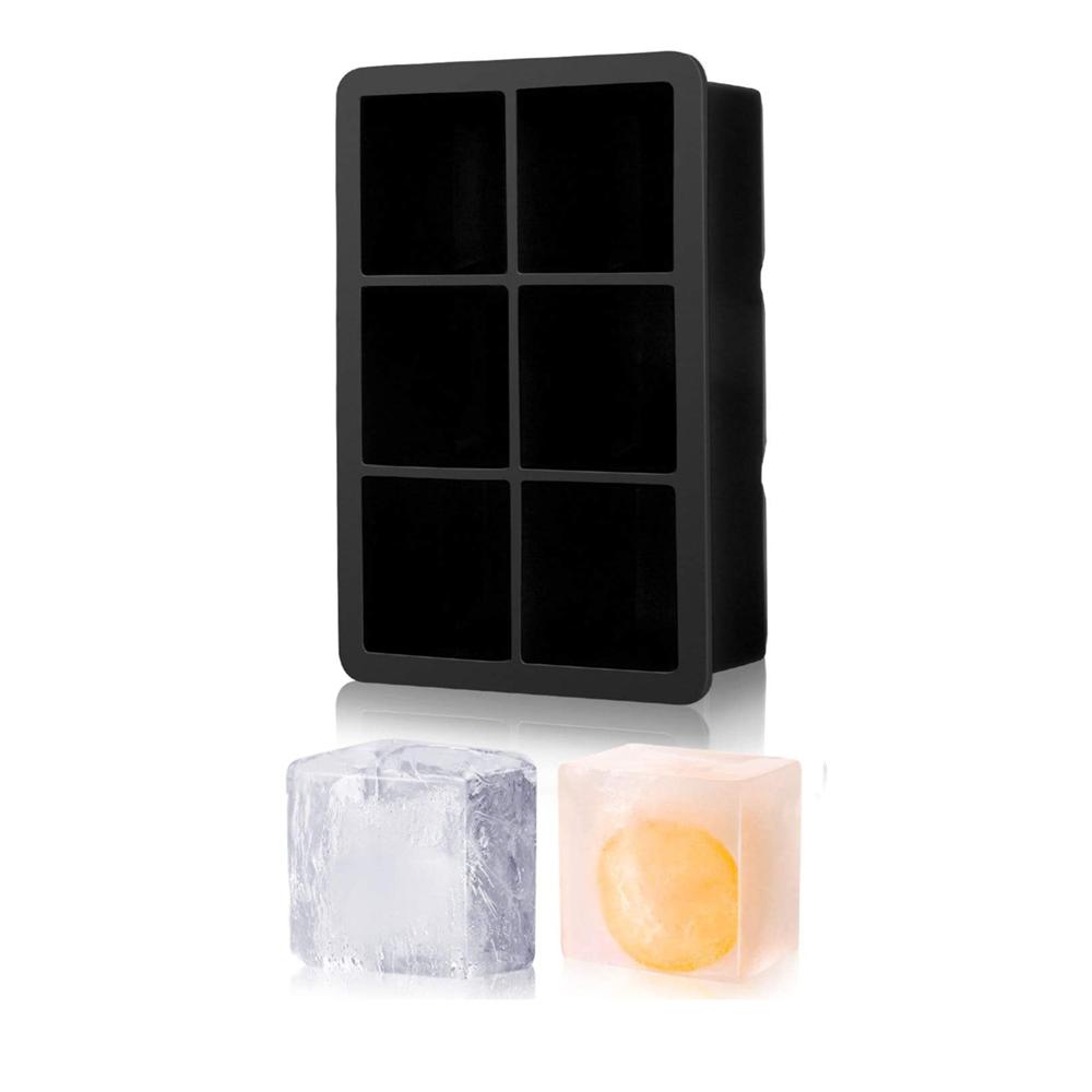 4/6 Grid Big Ball Square Ice Cube Mold Silicone Ice Cube Maker DIY Round Large Ice Cube Tray for Freezer Drinks Ball Model