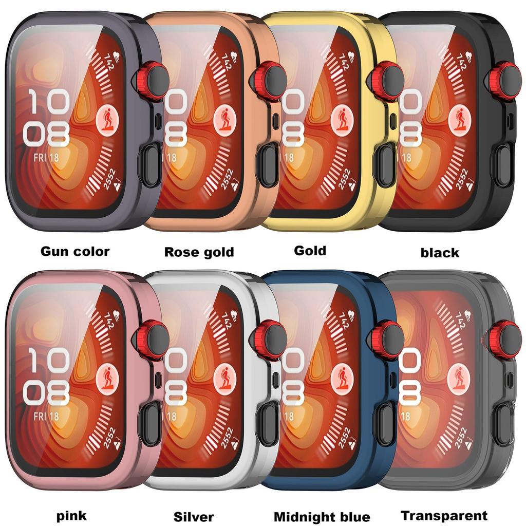 Plating TPU Case For Huawei Watch Fit 4 4pro Smart Watch Case Full Coverage Bumper For Huawei Fit4 Cover Shell Accessories
