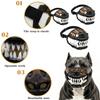 Dog Costume Muzzle with 3D Devil Face and Faux Teeth, Adjustable Head Strap for Halloween Parties and Pet Photoshoots