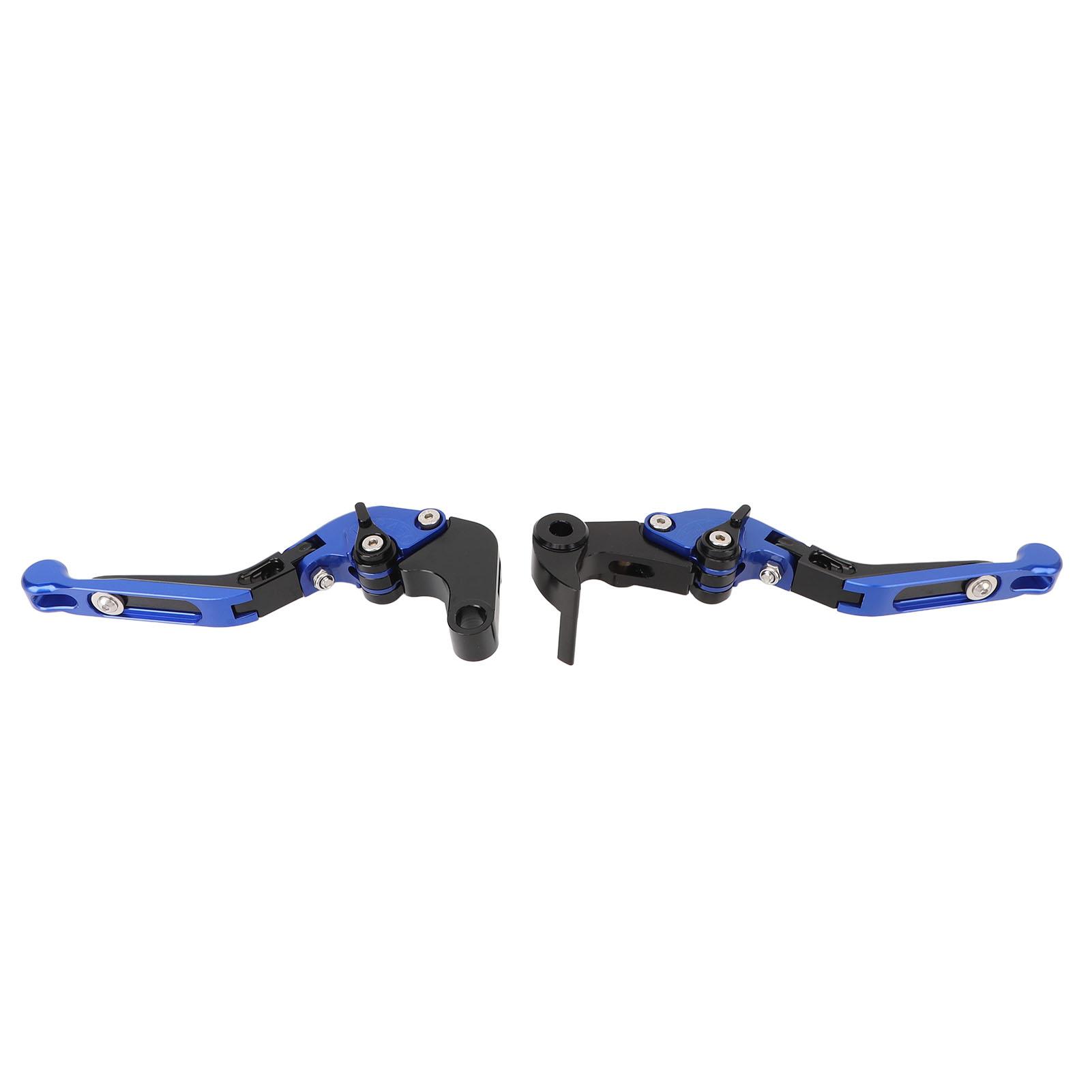 

1 Pair Folding Clutch Lever Aluminum Alloy Adjustable Motorcycle Clutch Brake Handle Lever for MT‑09 YZF‑R6 Blue
