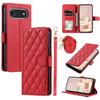 For iPhone 17 Air Case Wallet Rhombus Grid PU Leather Phone Cover
