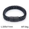 Hand Jewelry, Simple Personalized Woven Double-Row Front And Back Keel Flat Buckle Titanium Steel Men'S Bracelet