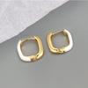 ANENJERY Geometric Square Colorful Oblong Hoop Earrings For Women Trendy Jewelry