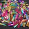 Titanium Lot Of Plating Rainbow Aura Quartz Crystal Point Healing 100g Ornaments