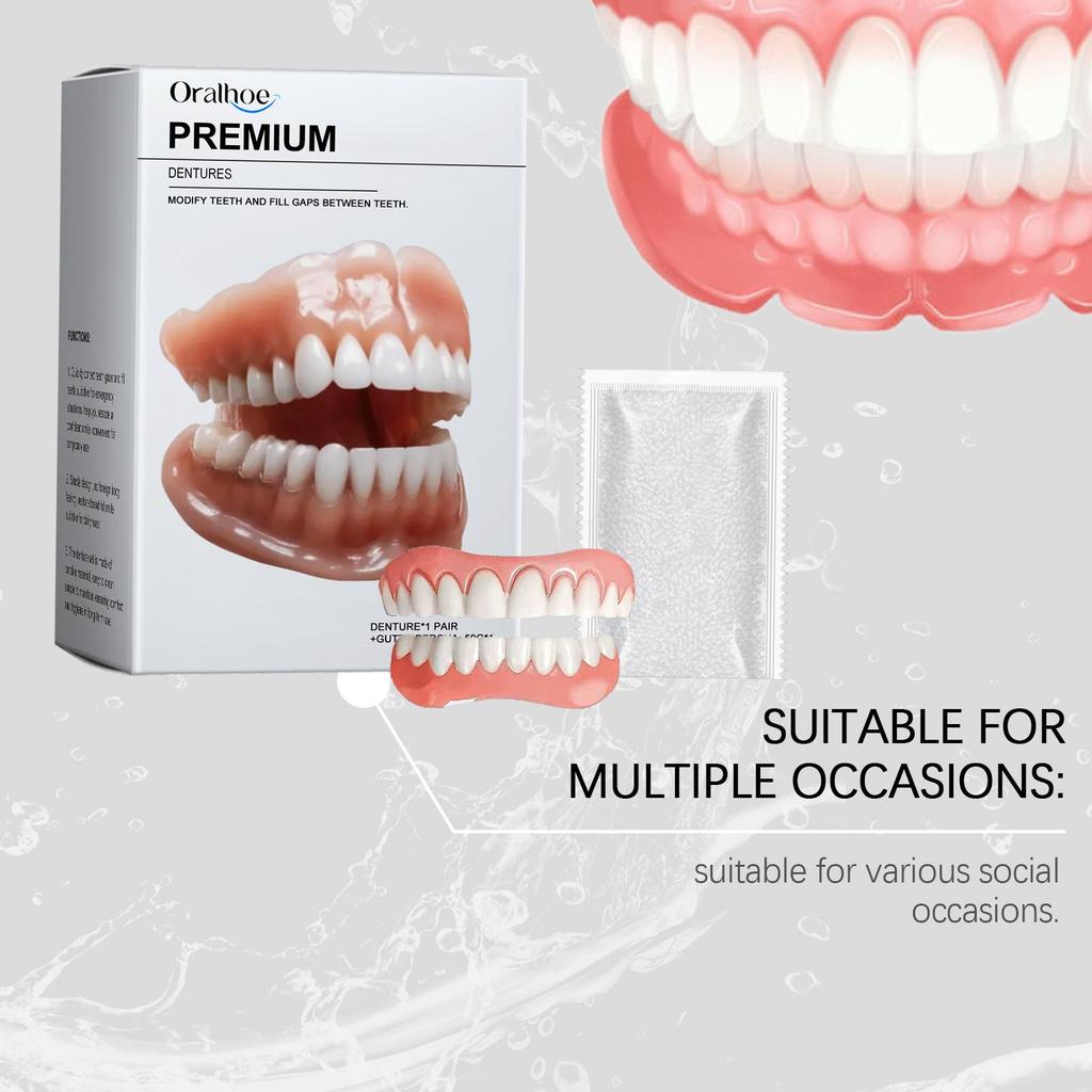 Denture Set - enhances smile aesthetics, made of comfortable material