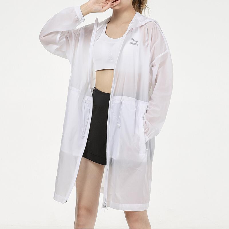 Puma Loose Casual Breathable Hooded Windbreaker Women Outerwear White 532680-02