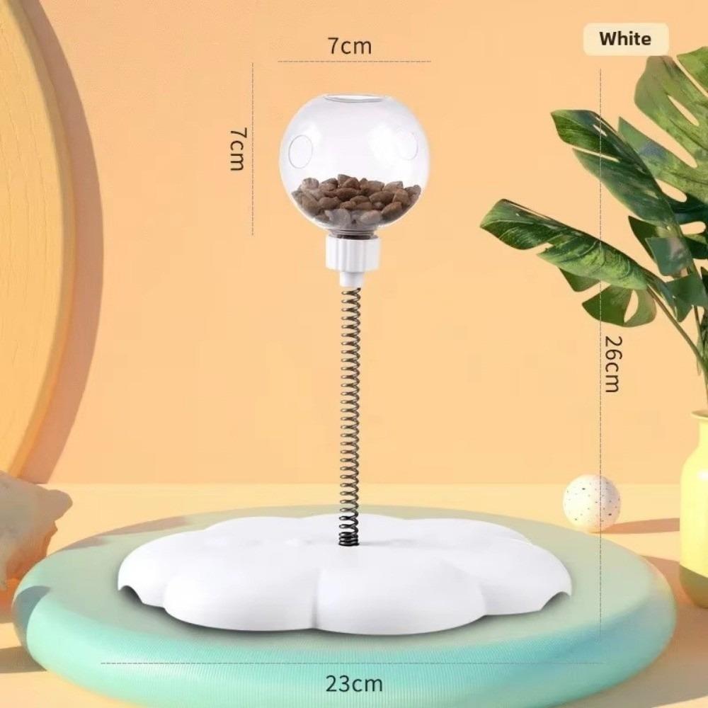 PP Cat Toy Wheel with Spring Self-Entertaining Toys New Loaded Food Dispenser  For Kittens and Cats