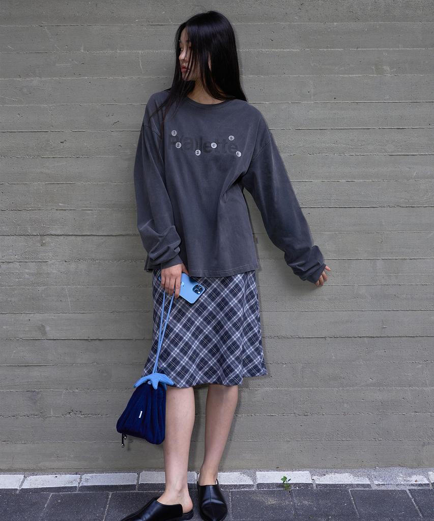 BONATSPALETTE Bp Sticker Long Sleeve Tee_Charcoal