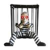 Halloween Scream Skull Cage Prisoner with Automatic Sensors Activation For Haunted Garden Or Indoor Scare Shows