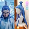 Ice Blue Full Head Wig Cosplay Dragon Prince Long Straight With Beauty Point