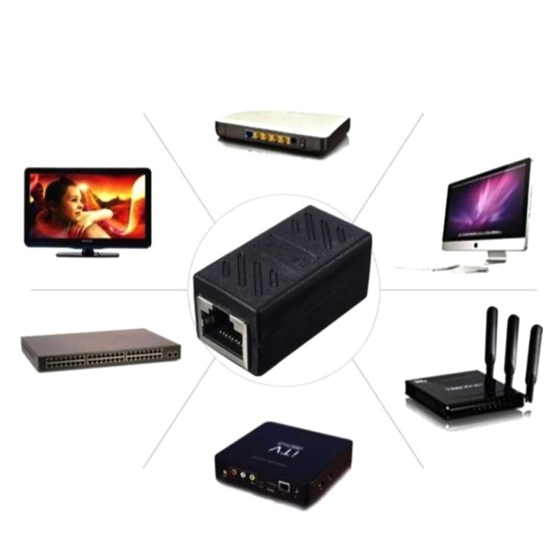 

Rj45 Network Female Adapter Black Female To Female Connector Coupler Extender Rj 45 Ethernet Cable Extension Converter