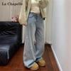 Jeans larghi Fansi Yu 2026 Primavera Stellato con Strass per Donna
