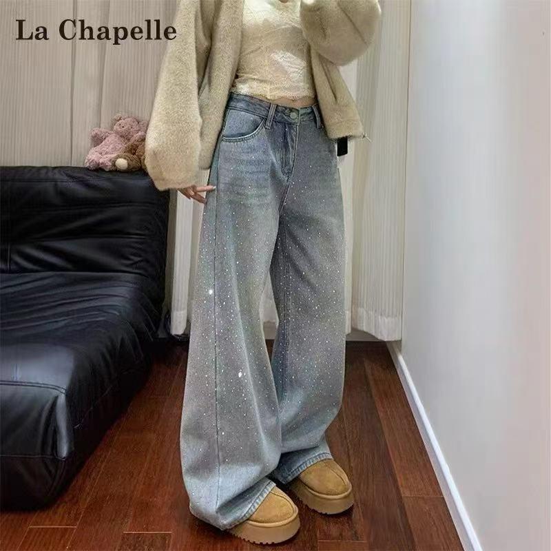 Jeans larghi Fansi Yu 2026 Primavera Stellato con Strass per Donna