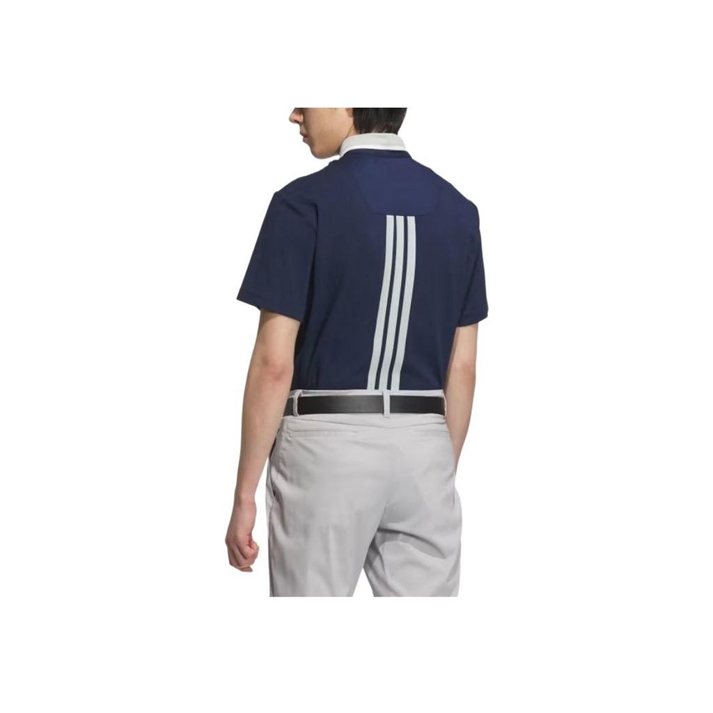 Adidas Ultimate Golf Fashion Simple Short Sleeve Polo Shirt Men Polo Shirts Navy-Blue JG1321