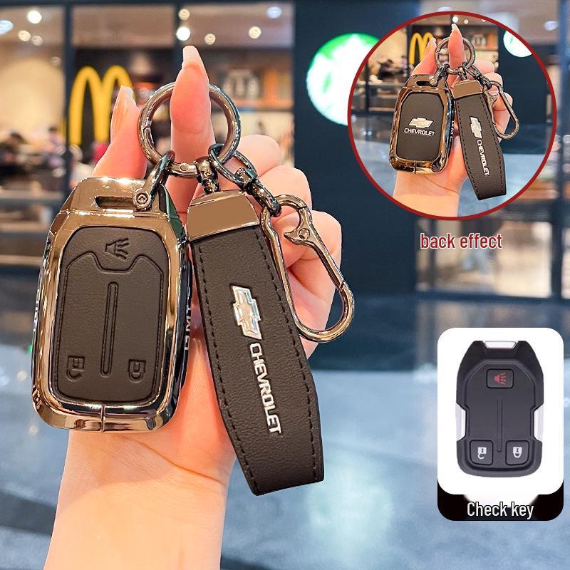 Chevrolet K5 Trax Cruze Sleuteletui - Star Milesuo Metalen Gesp Volledige Dekking Shell