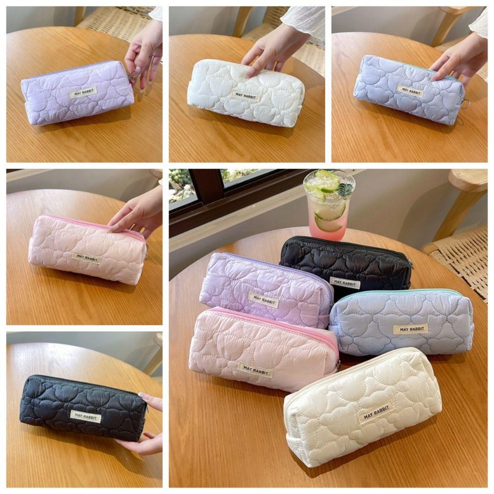 

Makeup Brush Pouch Sewing Pencil Case Large Capacity Stationary Cloth Box School чёрный