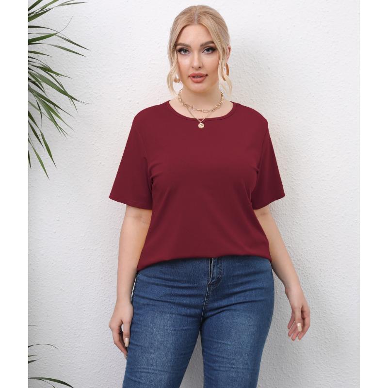 Summer Women's T-shirt Plus Size Hollow Out Casual Top Short Sleeve Casual T-shirt