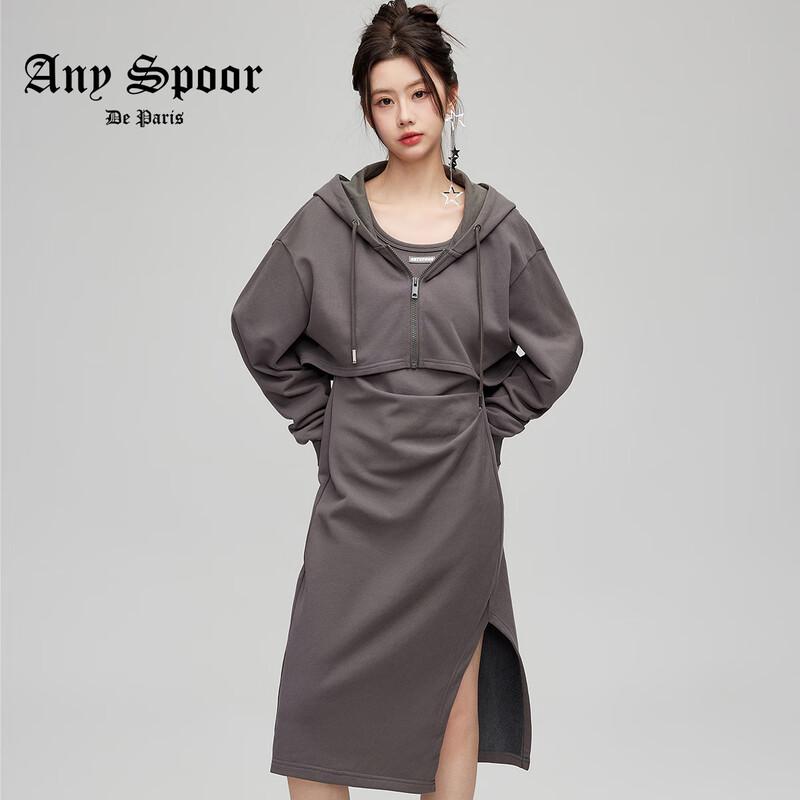 

ANY SPOOR Women s Casual Long-Sleeve Sweatshirt Dress 84C811 L