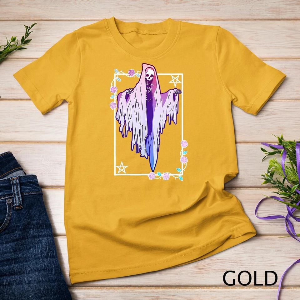 Pastel Goth Ghost Tarot Style T-Shirt Unisex T-shirt 3 S