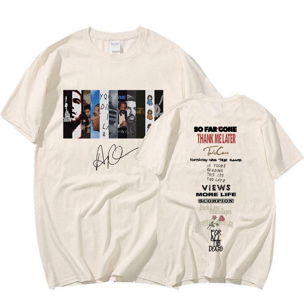 Rapper Drake Music Album Graphic T Shirt Unisex Women Hip Hop Vintage Aesthetic Short Sleeve Oversized Tshirts Harajuku Streetwear