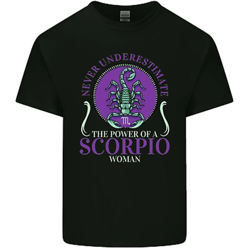 The Power of a Scorpio Woman Star Sign Mens Cotton T-Shirt Tee Top Unisex T-Shirt L