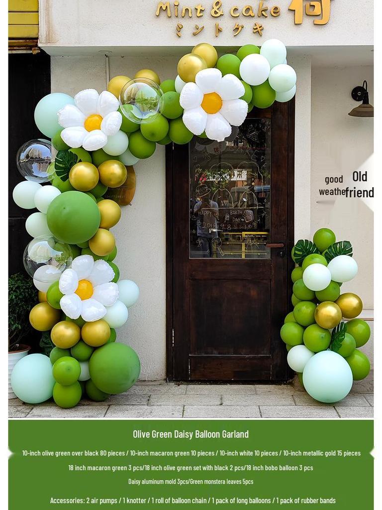 Graduation & Event Balloon Arch Decoration for Yoga Studio or Storefront Background