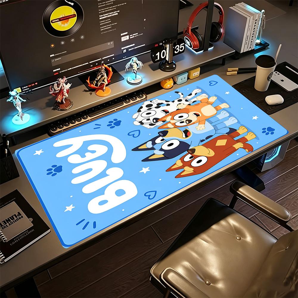 Bluey Gaming Mouse Pad Office Mouse Mats Computer Desk Keyboard Mat Non-Slip Rubber Base Gaming Accessories Ideal Gift for Gamers