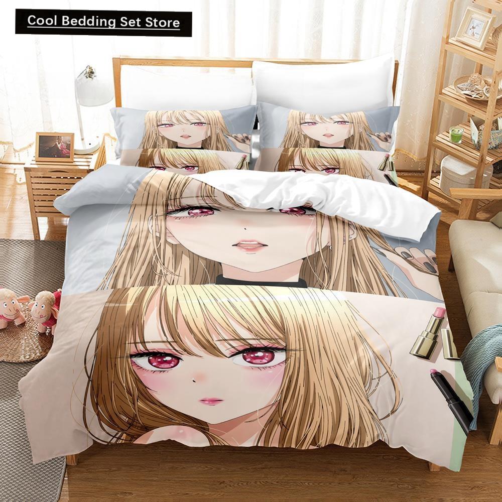 Anime My Dress-Up Darling Bedding Set Single Twin Full Queen King Size Bed Set Adult Kid Bedroom Duvet Cover Sets Home Textiles
