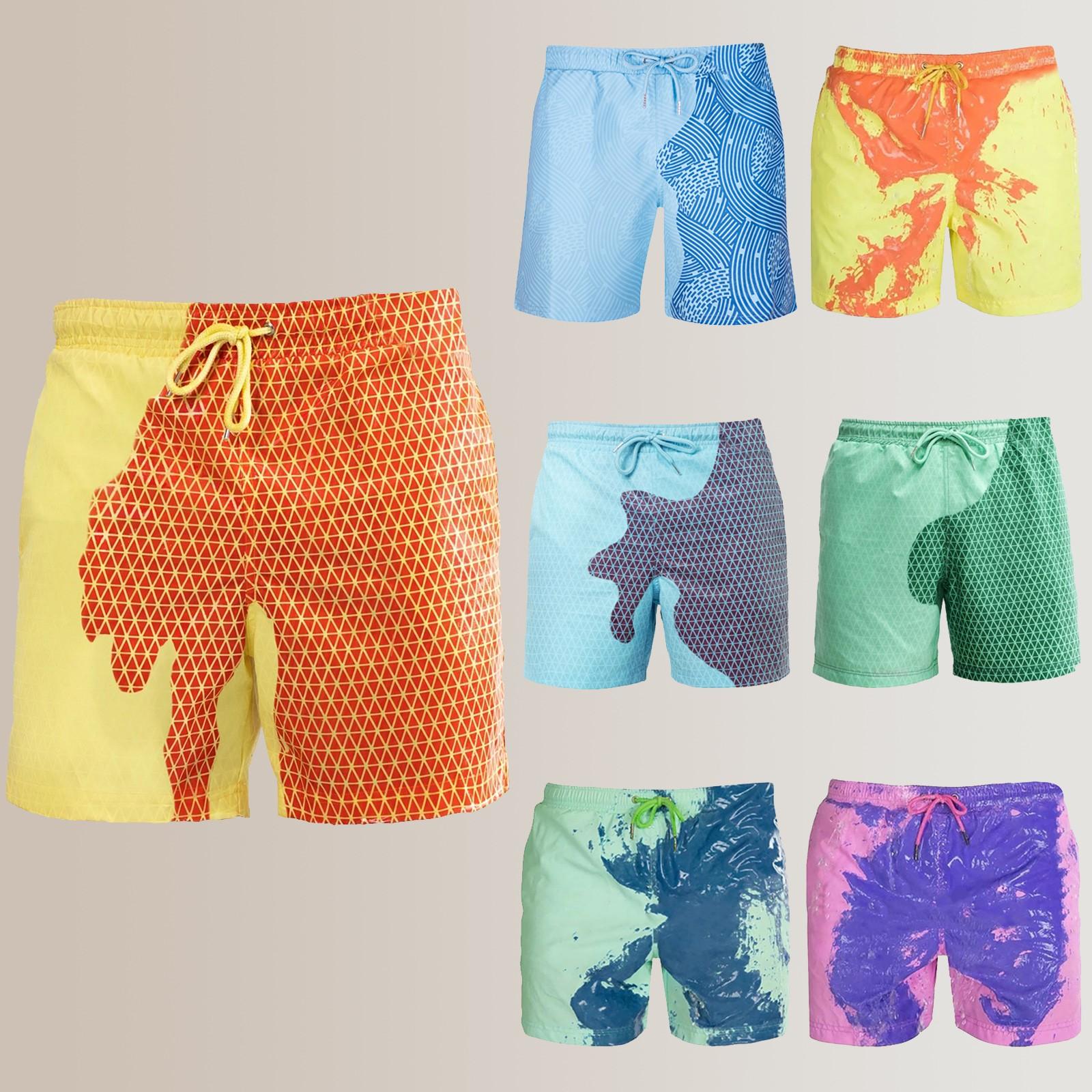 

Детские плавки, меняющие цвет воды, пляжные шорты, меняющие цвет XL чёрный