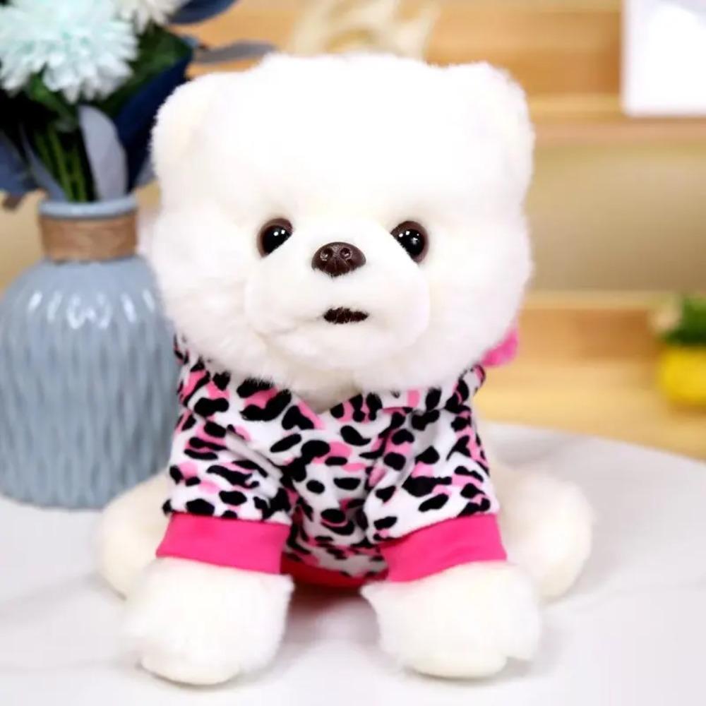 Little Pet Dog Plush Toy Sitting Dressed Stuffed Doggy Lovely Gift Plush Pomeranian Children Toy
