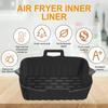 2Pcs Air Fryer Silicone Pot Liners 7.5 inch Hot Air Fryer Accessories Airfryer Baking Mould Reusable Non-Stick Square Tray