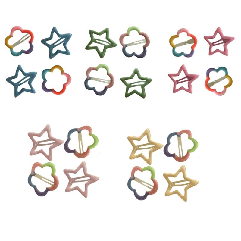 Stjärn Hårklämmor Set med 4 Harajuku Sidoklämma Hårnål Dam Hårstylingverktyg för Sidbena Flicka Huvudbonad Barn Hårklämma