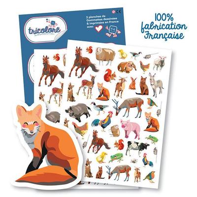 Stickers - Farm Animals - Cow - Pig - Rabbit - 94 Pieces