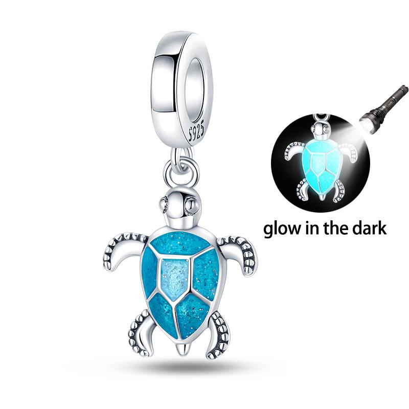 Copper Glow-In-The-Dark Firefly Butterfly Deer Charms Beads Pendants Fit Qikaola Original Bracelets Diy Birthday Jewelry