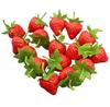 seimeinoki Fruit Set of Food Sample Strawberries with Lifelike Fake Fruit Cute Photography DIY Fruit Cake Vase Filler Models, 60, Stems, Decorations,