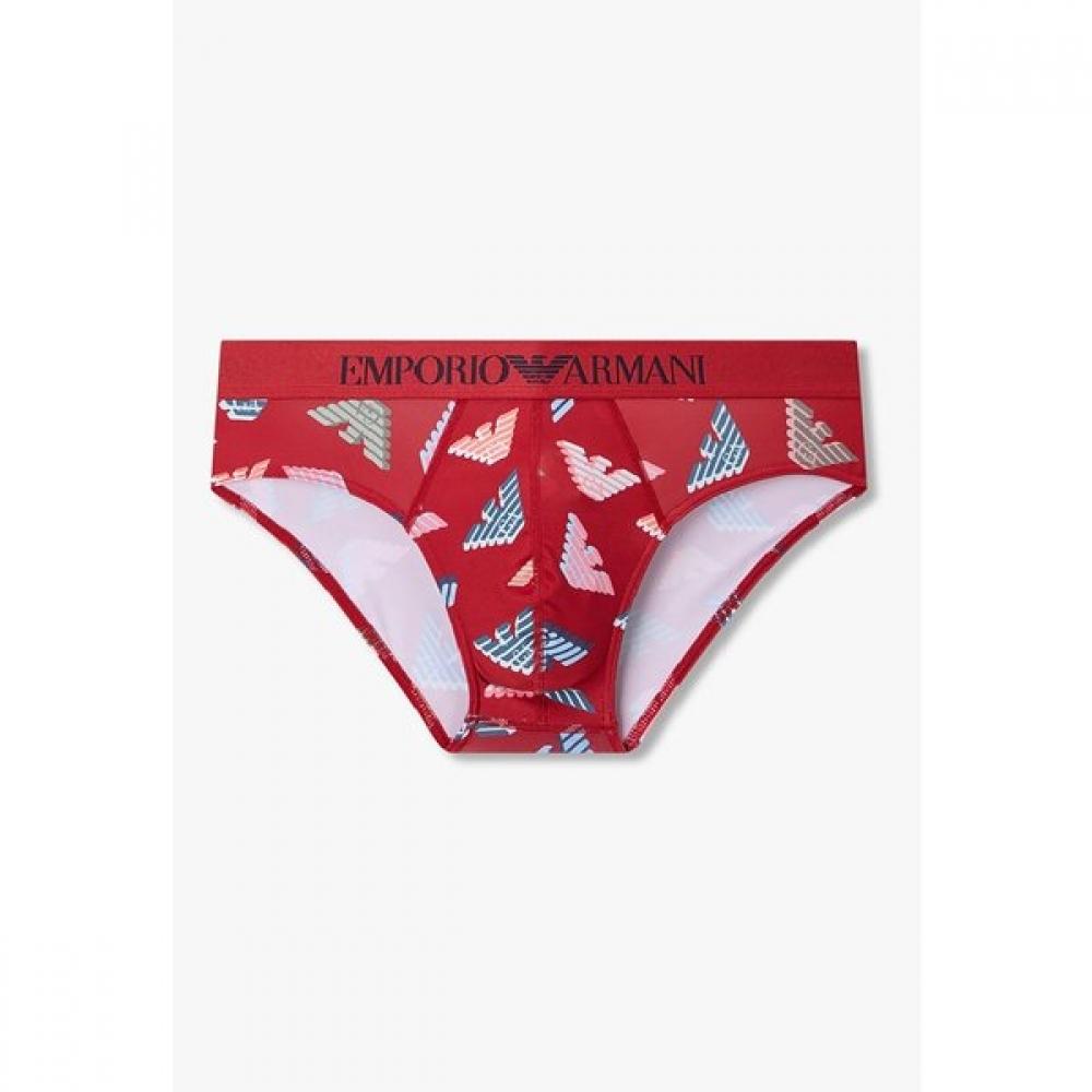 Emporio Armani Men S 3d Logo Pattern Print Brief 0816111021 S