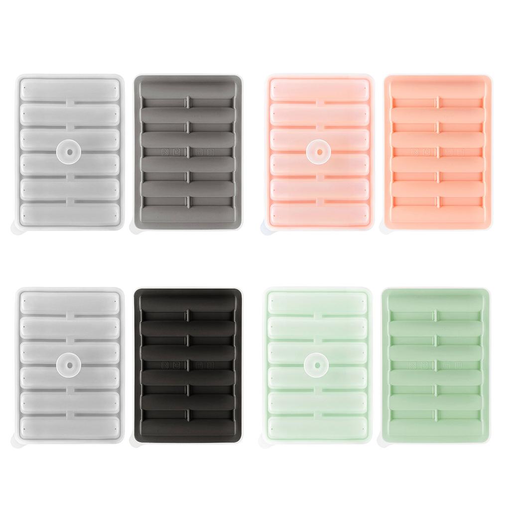 2Pcs Food Grade Silicone Ice Cube Tray Long Cylinder Ice Cube Mold Reusable Ice Maker for Soup Freezer Wine Juice