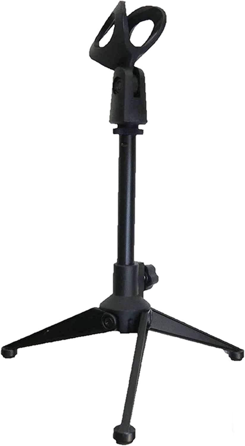 

Steel Clip-on Microphone Stand, Tripod, Microphone Holder, Tabletop, Multifunctional, Foldable, Adjustable Height, Extendable, Suitable for Meetings,
