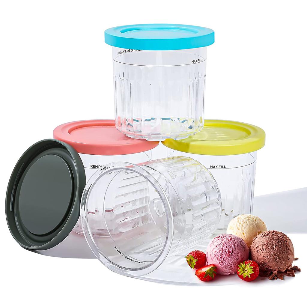 For NC301 NC299AMZ NC300 CN305A CN301CO Yogurt Container Tubs Food Freezer Ice Cream Pint Cup Maker Storage Jar With Lid