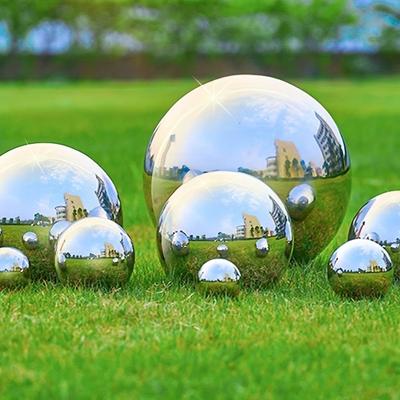 6pcs/set Stainless Steel Ball 32-120mm Mirror Polished Hollow Ball Reflective Garden Ball Scene Decoration Holiday Accessories