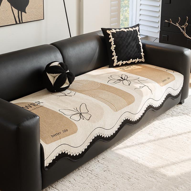 Modern Simple Sofa Cushion  New Four-Season Universal Sofa Cover Cloth Anti-Cat Scratch Non-Sticky Fur Sofa Seat Cushion