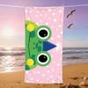 1pc Illustration and Picture Book Sharing Theme Beach Towel, Pink Party Festival Beach Towel, Soft, Absorbent, Quick-Drying