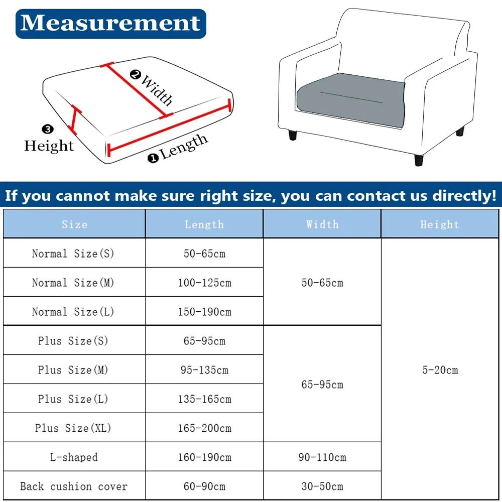 Jacquard Luxury Sofa Covers Elastic Sectional Sofa Seat Case Solid Colors Couch Covers For Sofas Living Room Chaise Lounge Pets