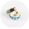 50 Pcs Electroplated Colorful Diamond Spacer Beads for DIY Jewelry, Iron Material