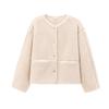Za New Fall Women's Clothing 2025 Fashion Wind Fashion Round Neck Pure Color Comfort Teddy Plush Jacket 1294648