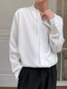 Men's Early Autumn Trendy Korean Ice Silk Long Sleeve Shirt
