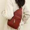 Multifunctional Retro Chic PU Soft Leather Crossbody Bag Multiple Zippered Pockets Versatile for Leisure and Sports