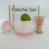 Japanese Ceramic Matcha Tool Set: Spout Bowl & Hundred-Bristle Whisk for Tea Ceremony
