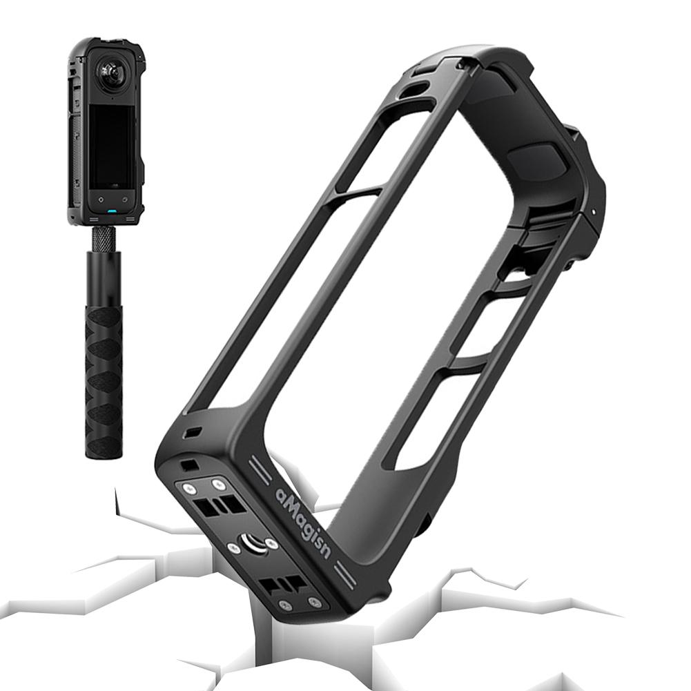 For Insta360 X4 Frame Accessories Magnetic Quick Release Frame Cage Protective Case for Insta 360 X4 Sports Camera Accessories